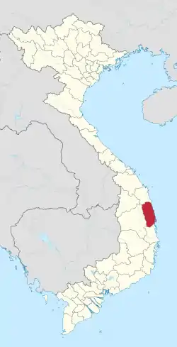 Location of Bình Định province within Vietnam