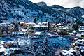 A view of Bisbee, Arizona after a heavy snowfall in February 2021