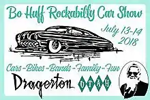 Flyer for Bo Huff Rockabilly Car Show 2018