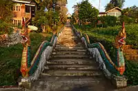 Stairs to the hill of the temple