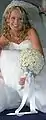 A bride with a Stephanotis bouquet