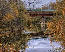 Bridge of Dreams over the Mohican River near Gann