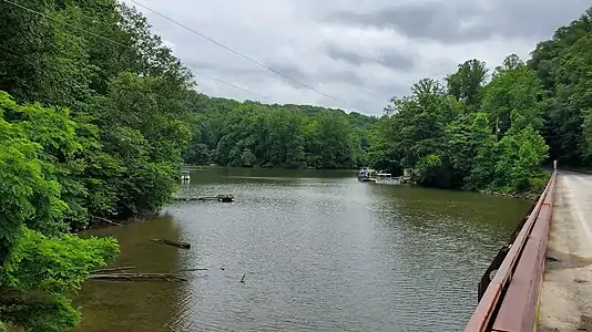 Looking east and downstream from same bridge