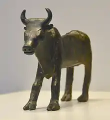 A bronze bull