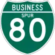 Business Spur Interstate 80 shield marker