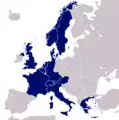 1969 (12 members): Spain leaves (1954-1990 borders)