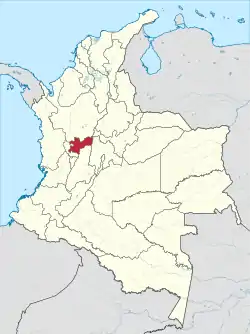 Caldas shown in red