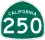 State Route 250 marker