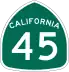 State Route 45 marker