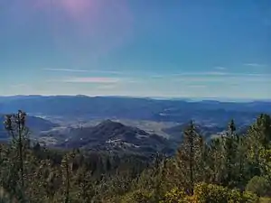 Calistoga viewed from Mount Saint Helena