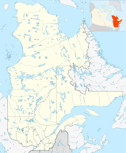 Map showing the location of Zec Batiscan-Neilson