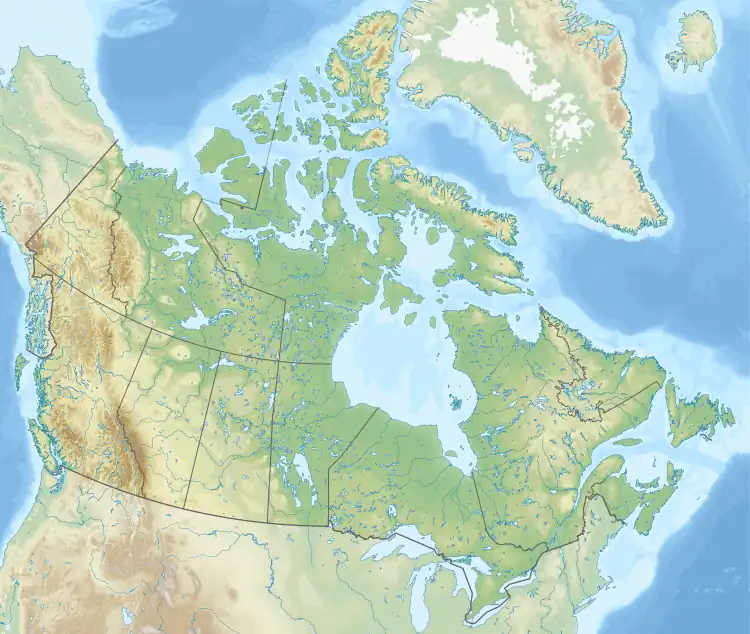 Location of Lake Memphremagog in Vermont, USA and Quebec, Canada.