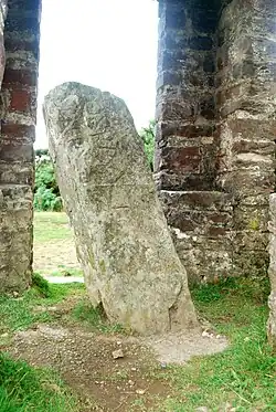 Caratacus Stone: an inscribed stone 140 m east of Spire Cross