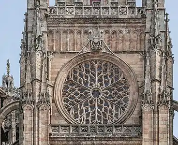 Flamboyant rose window of the west front (1500-1562)