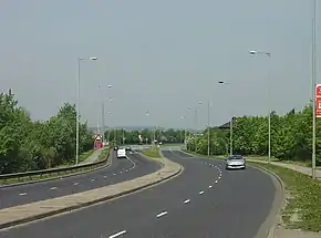 Dual carriageway, four-lane A630 passes through Rotherham as the Centenary Way