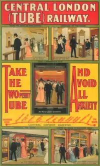 Image 38Central London Railway poster, published in 1905.