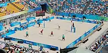 Image 14A beach volleyball match at the 2008 Summer Olympics (from Beach volleyball)