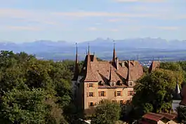 Gorgier Castle above Gorgier village