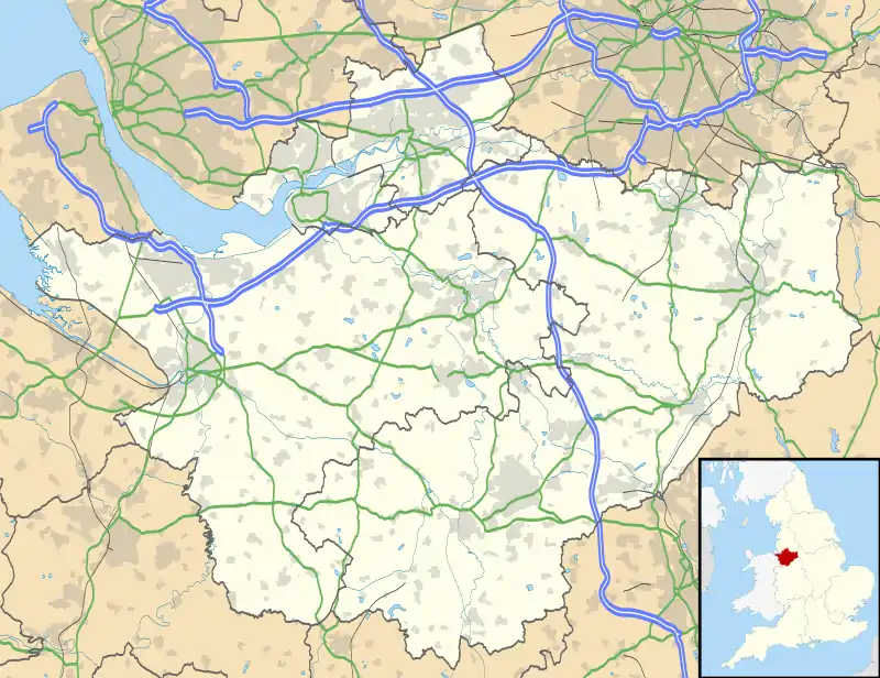 Tytherington is located in Cheshire