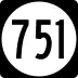 State Route 751 marker