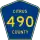 County Road 490 marker