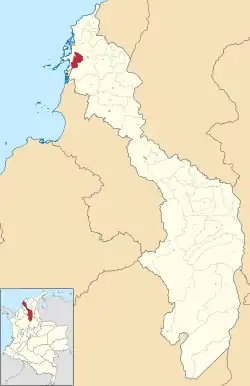 Location of the municipality and town of Turbana, Bolívar in the Bolívar Department of Colombia