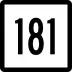 Route 181 marker