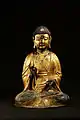 Gilt-bronze Seated Avalokitesvara Bodhisattva, Goryeo dynasty