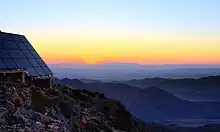 Sunrise viewed looking east atop Gass Peak