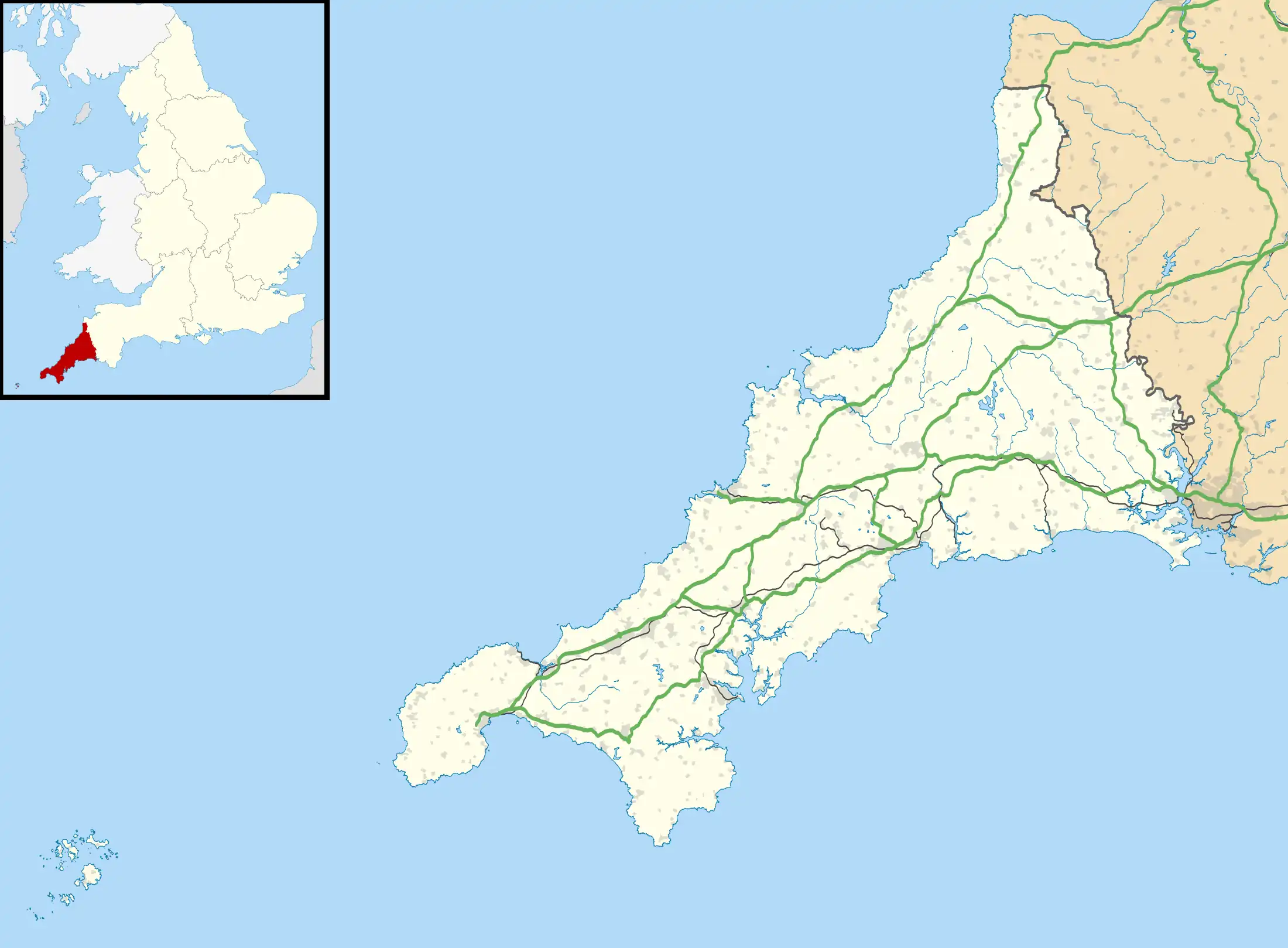 Tregantle Down Battery is located in Cornwall