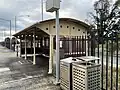 Platform shelter on new platform looking northbound, June 2023