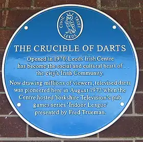 Blue Plaque: The Crucible of Darts