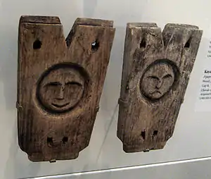 Cup'ik kayak stanchions, collection of the University of Alaska Museum of the North