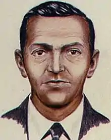 A facial composite or identikit picture of D. B. Cooper