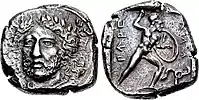 Portrait of Lycian ruler Perikles facing (ruled 380-360 BC).