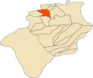 Location of Kénadsa commune within Béchar Province