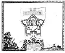 Plan of the castle from around 1655