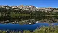 Deadwood Peak reflected in Upper Blue Lake