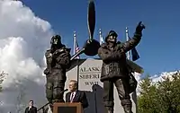 The Lend-Lease Memorial in Fairbanks, Alaska, commemorates the shipment of U.S. aircraft to the Soviet Union along the Northwest Staging Route.