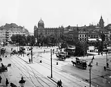 Alexanderplatz, 1908 (left to right: Lehrervereinshaus, Polizeipräsidium, Aschinger)