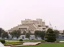 The post office building in Qatar sits located on the main Corniche street.