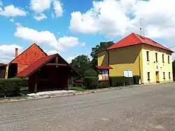 Bus stop and the municipal office