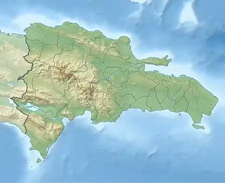 Location of Lago de Oviedo in Dominican Republic.