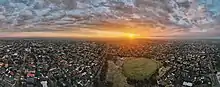 Doncaster sunrise panorama shot in January 2022