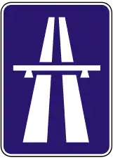 Old sign for motorways