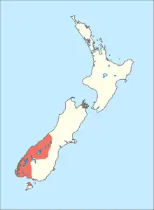 Map of New Zealand