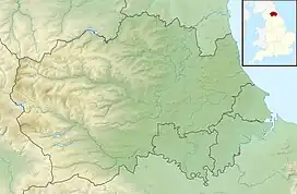 Map showing the location of Teesdale Allotments