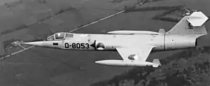 Dutch Air Force F-104G photographed from the air