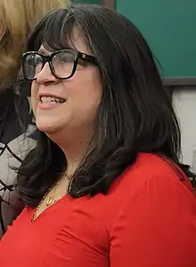 E. L. James at the 2019 London Book Fair