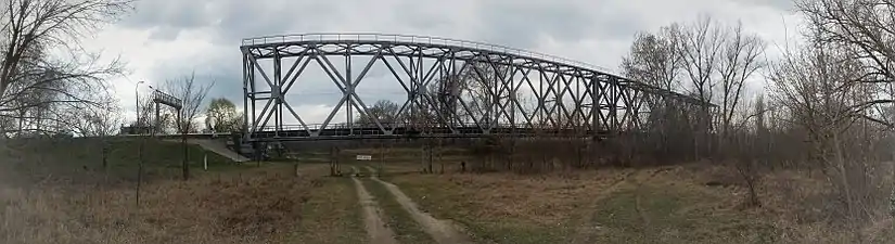 Panoramic photograph of the bridge in 2016